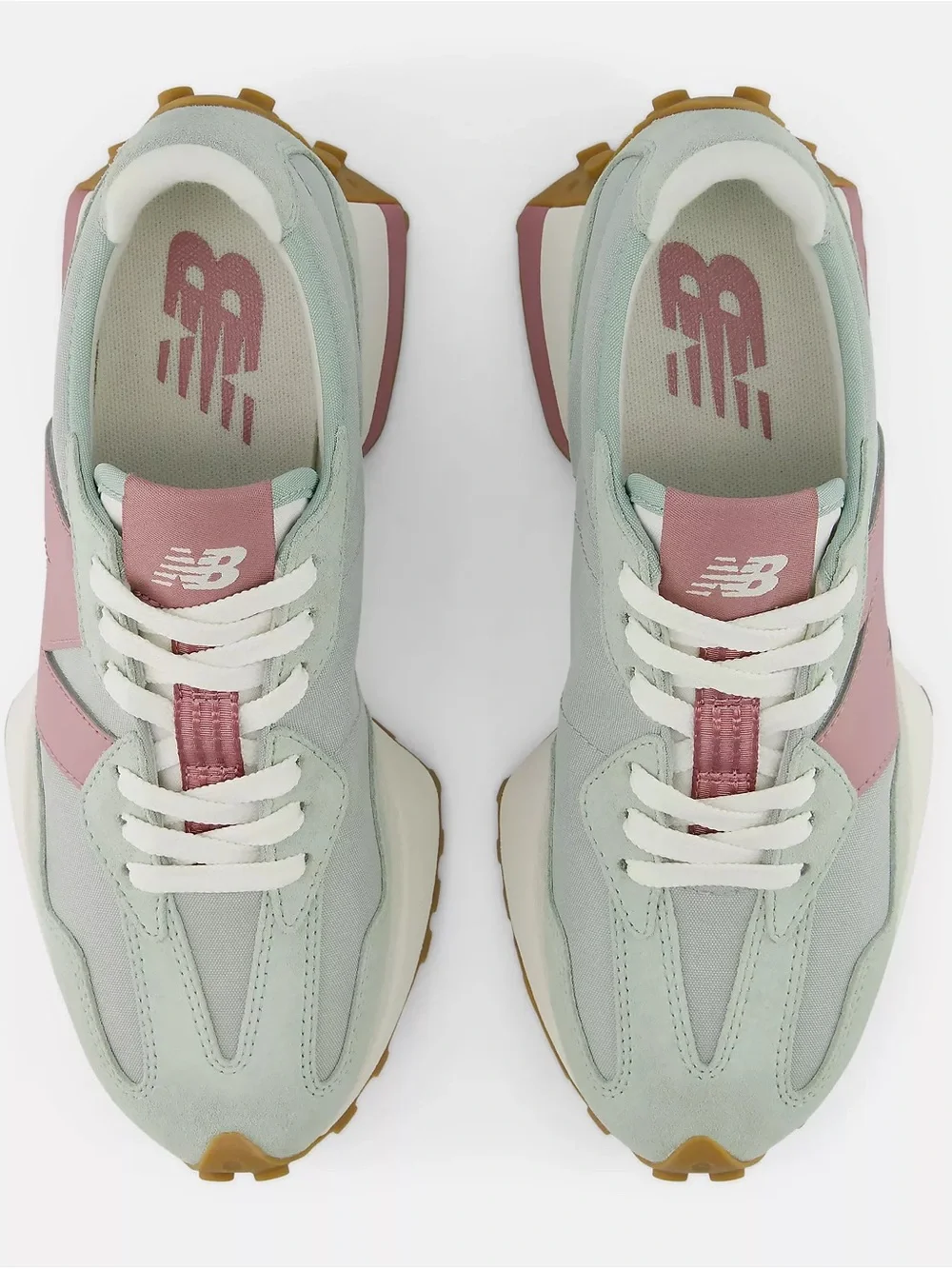 New balance Women's Mint Green & Dusty Pink Retro Runner Sneakers W3277BS